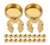 20pcs Golden Brass Tone Button Covers Large round Shirt Caps | Minimalistic Classic Design with Clip-on Construction, Supports DIY Crafts, Fits Uniforms and Denim Jackets