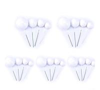 20pcs Golden Decorative Balls for Unique CupFor Cake Designs at Birthday Parties (white)