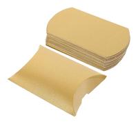 20pcs Golden Pillow Candy Box Paper Party Case | Store Candies or Small Jewelry, Arts and Crafts Use, Centerpiece Decoration, Pillow Shape Paper Finish