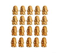 20PCS Golden Resin Ganesha Figurine Set Home Temple(Style 2)
