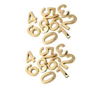 20pcs Golden Self Adhesive Mailbox Numbers 0-9 Abs Weather Resistant