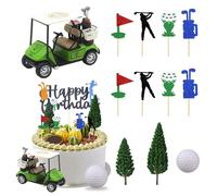 20PCS Golf Cake Decorations - Golf Cake Toppers,The Green Cake Topper Golf Themed Cake Decorations,Mini Golf,Cars Cake Toppers,Golf Party Decorations,Sport Theme Man Girl Birthday Party Supplies