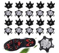 20Pcs Golf Shoe Spikes for Footjoy,Replacement Golf Shoe Studs,Black Metal Cleats Improves Grip and Comfort,Universal Spikes for Running Shoes,Easy to Install,Anti-Slip