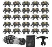 20PCS Golf Shoe Spikes, M6 Tooth Replacement Golf Shoe Studs with Wrench Tool & Storage Pouch Universal Fit Replacement Soft Spikes for Men Women Enhanced Traction Stability Comfort on The Course