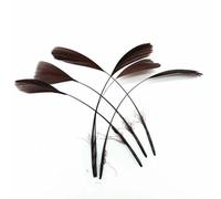 20Pcs Goose Feathers DIY Dream Catcher Decoration Wedding Clothes Hat Headdress Plumes Craft Supplies for Needlework Accessories-Dark Brown feathers-20PCS
