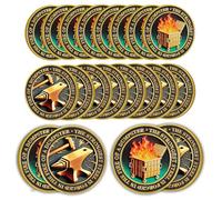 20Pcs Gradient Color Dumpster Fire Coin, Strongest Steel Dumpster Fire Challenge Coin - Funny Office Desk Accessories - Novelty Coins Pocket Token - Inspirational Office Gifts for Men Women