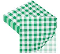 20pcs Green Checkered Paper Serviettes Napkins,Gingham Luncheon Napkins Tea Party Napkins Decor,Disposable Party Serviettes Tissue Table Decorative for Picnics,Tea Parties,Birthday,Wedding Decor