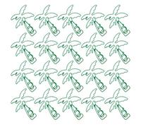 20pcs Green Palm Tree Paper Clips Back to School Party Bookmarks