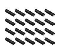 20Pcs Greenhouse Film Clips for 19mm 20mm 25mm Pipe Frame, ABS Plastic Fixed Clamps to Secure Tunnel Cover and Shade Net, Rust Resistant Garden Hose Clamp (Black)(Black19mm)