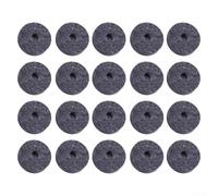 20pcs Grey Drum Felt Pads 40mm Cymbal Washers for Hi Hat Clutch Stand Protection Kit Replacement Parts for Drummers Studio Recording Gear(Black)