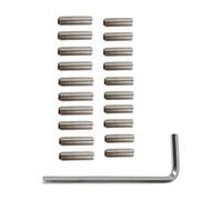 20Pcs Guitar Bridge Saddles Hexagon Socket Screws With Wrench Guitar Bridge Saddles Height Adjustment Screws Easy To Use