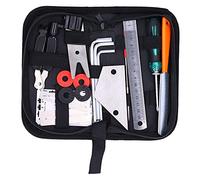20Pcs Guitar Repairing Tool Kit, Guitar Maintenance Tool Set with File Leveling Ruler String Winder, for Fret Polishing Neck Adjustment and String Changing, Includes
