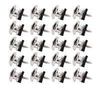 20Pcs Guitar Strap Button End Peg Metal Instrument Accessory Set Kit Guitar Strap Button Lock Pins for Bass Ukulele