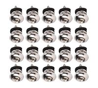 20pcs Guitar Strap Buttons, Strap Peg End Button Metal End Pins with Mounting Screws for Bass Ukulele Electric