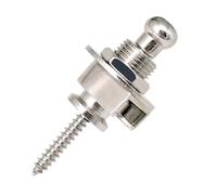 20Pcs Guitar Strap Lock Buttons Pins Premium Tail Nail Electric Acoustic Ukulele for Electric Acoustic & Bass Guitars(Silver)