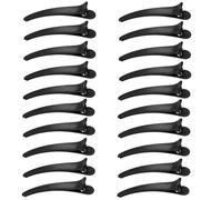 20PCS Hair Clips for Styling Sectioning Duck Billed Non Slip No-Trace Hair Clips 7.8cm/2.95'' Matte Black Plastic Hairdressing Sectioning Clip for Hairdresser Women Men Professional Salon