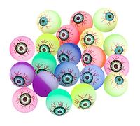 20pcs Halloween Bouncy EyeBalls, 35MM Glow in the Dark Bounce Ball Jet Balls Halloween Party Bag Fillers, Halloween Bouncy Balls Candy Eyeballs for Kids Party Bags in Halloween Decoration