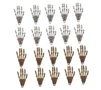 20pcs Halloween Charm Skeleton Hand Pendant DIY Bracelet Making Accessories Alloy Pendants for Necklaces for Halloween Parties and Creative Jewelry Designs