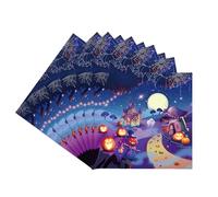20pcs Halloween Napkins - Spider Web Pumpkin Ghost Purple Tissue Paper Luncheon Dinner Napkins for Halloween Party Table Decorations