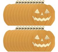 20pcs Halloween Pumpkin Shape Napkins Stamping Shaped Party Decoration Paper Placemats for Halloween Dinner Party Table Decoration