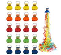 20Pcs Hand Throw Streamers, Wedding Colorful Streamer with 30 Streamer Ribbons, Birthday Party Hand Throwing Streamers Paper, No Mess Confetti Poppers for Carnival New Years and Celebrations