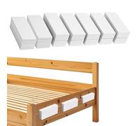20Pcs Headboard Stoppers Bed Gap Filler Wall Protector from Furniture, 10Pcs (15mm) + 10Pcs (5mm) Anti-Shake Couch Wall Protector Self Adhesive EVA Bed Foam Stopper Noise Bumper for Furniture (White)