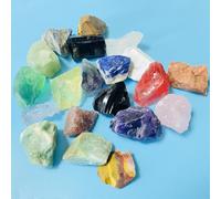20pcs Healing Crystals Stones,Pocket Chakra,Multi Polished Pocket Stone,Natural Rough Stones Crystal for Decoration,Polishing,Wire Wrapping,Desktop Ornament