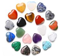 20PCS Heart Healing Crystals Gemstones Set, Bulk Natural Quartz Love Gem, Stones Polished Pocket Protection Chakra Energy Balance, Reiki Spiritual Meditation Small Gifts for Women Beginners