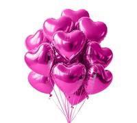 20PCS Heart Shape Balloons,WINCUR 18" Durable Aluminum Film Love Balloons,Birthday Party Decorations for Graduation,Wedding, Valentines Day,Engagement Marriage（Magenta）