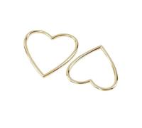 20pcs Heart-Shaped Metal Rings - Seamless Welded O-Rings for Bag Strap Adjustment 20, 25, 30, 35, 40mm Inner Diameter(Gold,40mm)