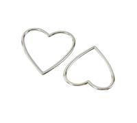 20pcs Heart-Shaped Metal Rings - Seamless Welded O-Rings for Bag Strap Adjustment 20, 25, 30, 35, 40mm Inner Diameter(Silver,20mm)
