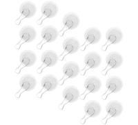 20pcs Heavy Duty Hanging Buckle Hooks Adhesive Ceiling Hooks Simple Sturdy Stainless Steel Plastic Self Adhesive Not Easy to Deform for Hanging Small Things and Ropes in Home