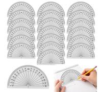 20PCS Helix Protractor 180 Degrees Protractor Set 4 Inches Protractor Set Clear Maths Protractor Pack for Math Protractor Rulers Sets Large Protractor for Painting and Measuring Homework