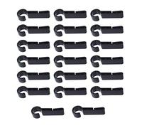 20Pcs Helmet Clips for Headlamp, Clips Attachment Head Light Clamps Black Hard Safety Cap Hook