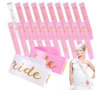20PCS Hen Party Accessories Sashes Sets, 19 PCS Pink Team Bride Sashes, 1PC White Bride to Be Sash, Hen Do Accessories Bridesmaid Sashes Hen Party Sashes for Wedding Bachelorette Bridal Party Supplies