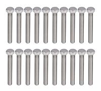 20Pcs Hex Bolt Coarse Thread Set Screws Fully Threaded Bolts A2 Stainless Steel M10x1.5 DIN 933 Hex Head Bolt for Construction Engineering DIY Projects (M10 * 85)