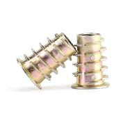 20Pcs Hex Drive Head Nut M8 Zinc Alloy Thread Furniture Nuts Wood Insert Hex Drive Head Furniture Nuts Assortment Kit(M8*20mm/0.79in)