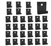 20Pcs Hidden Starter Fastener Board Clip Composite Decking Clips Stainless Steel DIY Hardware (Black)