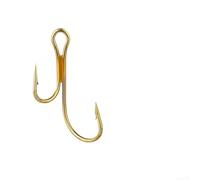 20pcs High Carbon Steel Fishing Hooks with Barbed Double Hook and Large Eye for Pike Fishing and Worm Lure Use (2#)