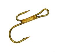 20pcs High Carbon Steel Fishing Hooks with Double Barbed and Large Eye Design Suitable for Worm Lure Crankbait and Pike Fishing (4#)