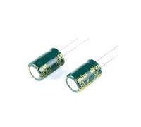 20pcs High Frequency Aluminium Electrolytic Capacitor 10V 16V 25V 35V 50V 63V 100V 1UF~3300UF Capacitance Low Resistance DIP CZAOINCU(50V 2.2UF)