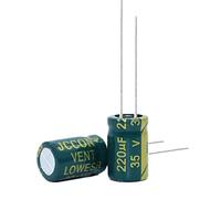 20pcs High Frequency Low Resistance Aluminum electrolytic Capacitor 35V220UF 220uf35v Volume: 8x12 Control circuit