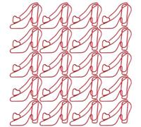 20Pcs High Heel Metal Paper Clips, Colored File Clips for Document Note Card Photo Organization, 30x24mm Clip Shoe Creative Novelty Metal Desk Creative Her for Reading Desk Accessory
