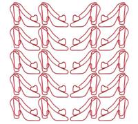 20Pcs High Heel Shape Paper Clips Colored Metal Paperclip Document Organiser Clip for Document Journal Scrapbooking Novelty High Heel Shaped Clips