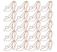 20Pcs High Heel Shaped Colored Metal Clips, Document Scrapbooking Page Markers for Journals, Notes, 30x24mm Creative High Heeled Shoes Paper Clips