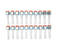 20PCS High Strength Aluminum Air Conditioning Hose Barb Fittings - Straight 5/8in Connectors for Universal Application in Cars, Trucks, and Engineering Vehicles! (1/2in)