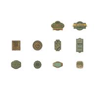 20pcs Historical Look Hard Paper Label Aged English Theme Label Craft Sticker Great for Crafting and Writing Supplies Gift Wrapping Accessories