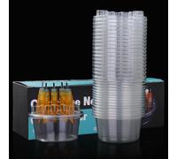 20PCS Hive Cups Disposable Tattoo Cartridge Needle Holder Transparent Needle Holder Plastic Ink Rinse Cups Circle Stand Tattoo Cartridge Tray (Circle)