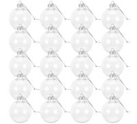 20pcs Hollow Christmas Hanging Balls 8cm Pet Tree Ornament