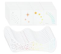20Pcs Holographic Glitter Freckles Rave Accessories, Rainbow Freckles Glitter Tattoos, Rainbow Freckle Face Tattoo Festival Accessories for Rave Party, Music Festival, Gathering
